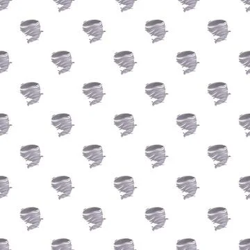 Seamless pattern featuring swirling gray tornado cyclones Stock Illustration
