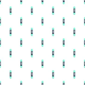 Seamless pattern featuring turquoise snowboards with year twenty twenty Illustrazione stock