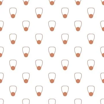 Seamless pattern featuring vintage round pendant necklaces Illustrazione stock