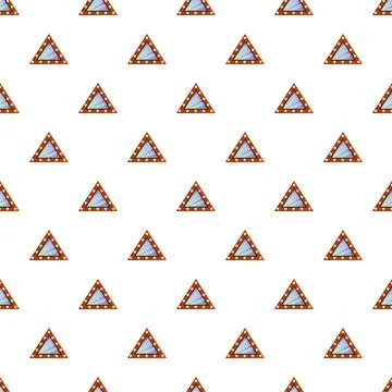 Seamless pattern featuring vintage triangular glass with lights Stock Illustration