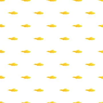 Seamless pattern featuring yellow abstract watercolor clouds Illustrazione stock