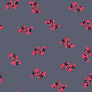Seamless pattern feedback vr glove cartoon vector Stock Illustration