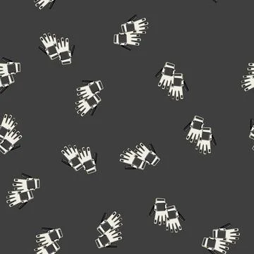 Seamless pattern feedback vr gloves cartoon vector Stock Illustration