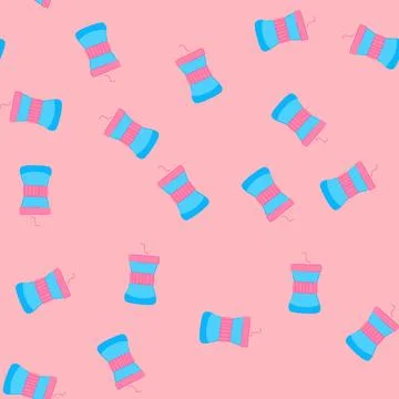 Seamless pattern feeding sippy cup cartoon vector Stock Illustration