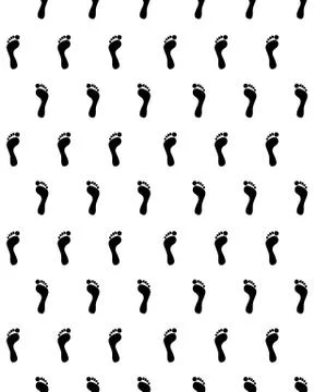 Seamless pattern of feet Stock Illustration