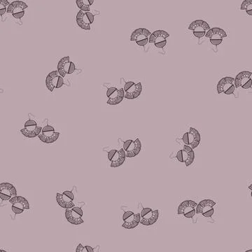 Seamless pattern female boho earrings cartoon vector 库存插图