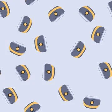 Seamless pattern female face massager cartoon vector 스톡 일러스트
