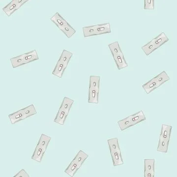 Seamless pattern female pregnant test cartoon vector イラスト素材