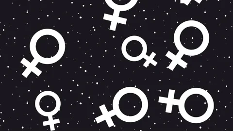 Seamless pattern with  female symbols Stock Footage 160385506