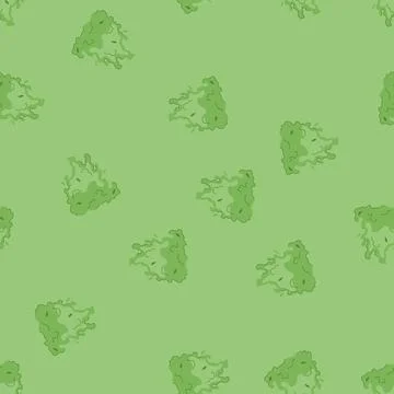 Seamless pattern fence garden shrub cartoon vector Stock Illustration