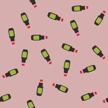 Seamless pattern fermentation soy sauce cartoon vector Stock Illustration