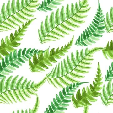 Seamless pattern with fern leaves. イラスト素材