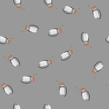 Seamless pattern fertilizer garden sprayer cartoon vector sign color Stock Illustration
