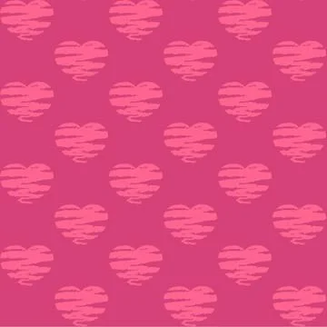 Seamless pattern, festive background for Valentine's day. pink abstract heart Illustrazione stock