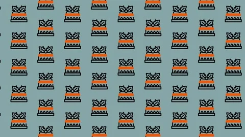 Seamless Pattern of Festive Cakes for Celebrations. Stock Footage 325381890