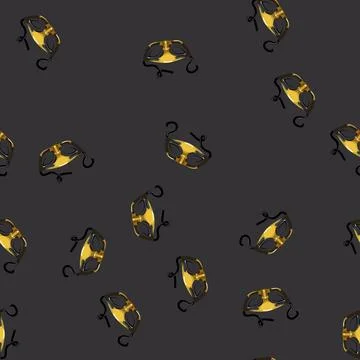 Seamless pattern festive carnival mask cartoon vector Stock Illustration