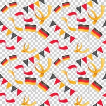 Seamless pattern with festive elements of German symbols. Illustrazione stock