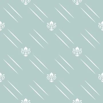 Seamless Pattern With Few Royal Lilies 스톡 일러스트