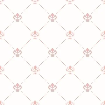 Seamless Pattern With Few Royal Lilies Stock Illustration