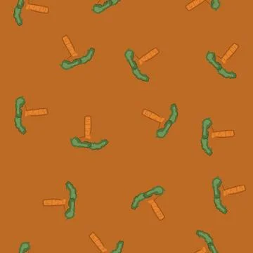 Seamless pattern fiber baobab tree cartoon vector Stock-Illustration