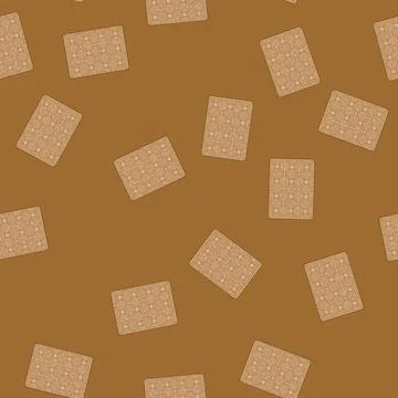 Seamless pattern Fiber mat natural material vector Stock Illustration