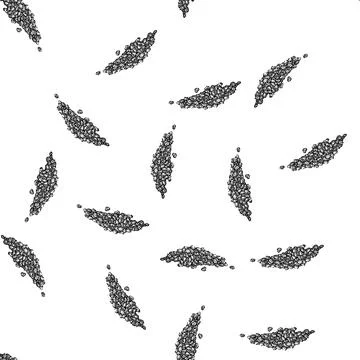 Seamless pattern field poppy sketch hand drawn Stock Illustration