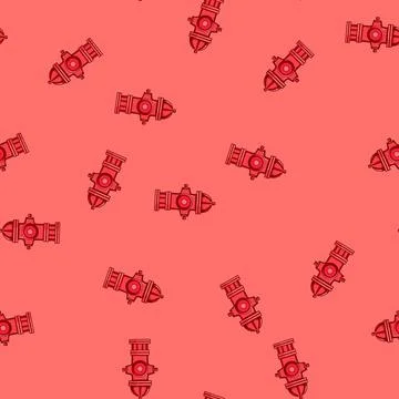 Seamless pattern fighting fire hydrant cartoon vector Illustrazione stock