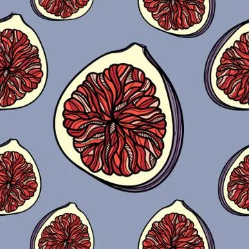 Seamless pattern with figs. Stock Illustration