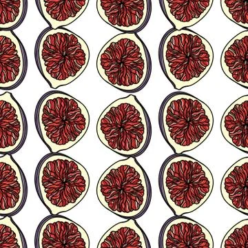 Seamless pattern with figs. Stock Illustration