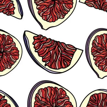 Seamless pattern with figs. Stock Illustration