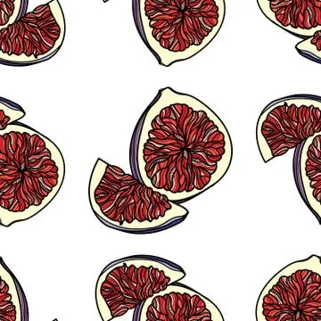 Seamless pattern with figs. Stock Illustration
