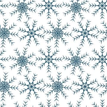 Seamless pattern of figured snowflakes. Design for Christmas or New Year Illustrazione stock