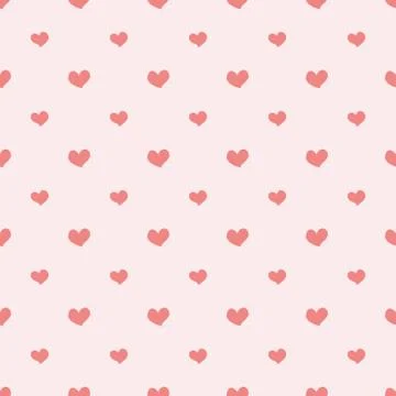 Seamless pattern with figures of hearts. Abstract romantic background Stock Illustration