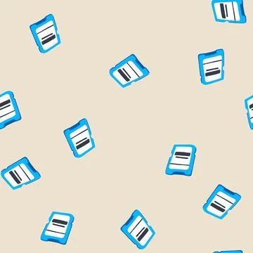 Seamless pattern files sd card cartoon vector Stock Illustration