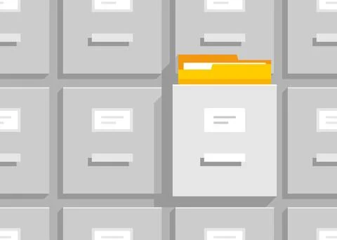 Seamless pattern with Filing cabinets Stock Illustration
