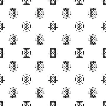 Seamless pattern with a filtration system or purifier icon Stock Illustration