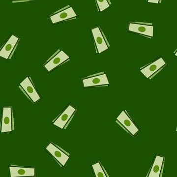 Seamless pattern finance cash stack cartoon vector Stock Illustration