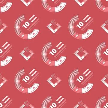 Seamless pattern with financial charts Stock Illustration