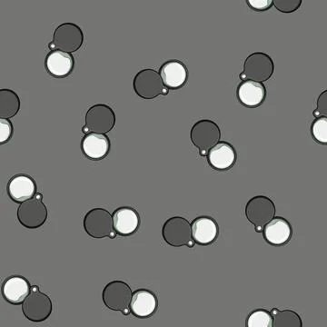 Seamless pattern find magnifying glass cartoon vector sign color Illustration