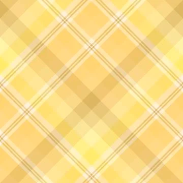 Seamless pattern in fine cozy light and dark yellow colors for plaid, fabric, Stock Illustration
