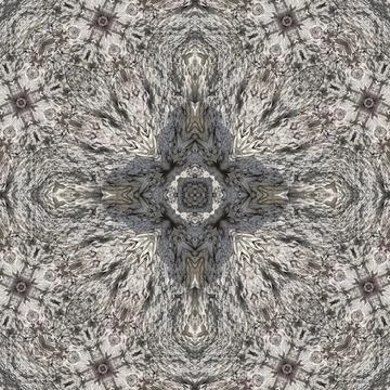 Seamless pattern of fine gray texture. Mosaic kaleidoscope Stock Illustration