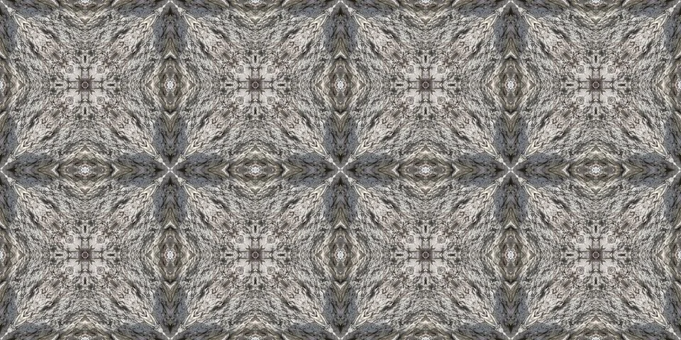 Seamless pattern of fine gray texture. Mosaic kaleidoscope Stock Illustration