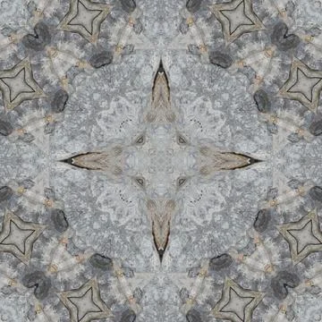 Seamless pattern of fine gray texture. Mosaic kaleidoscope Stock Illustration