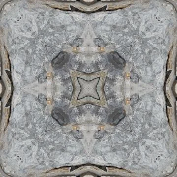 Seamless pattern of fine gray texture. Mosaic kaleidoscope Stock Illustration