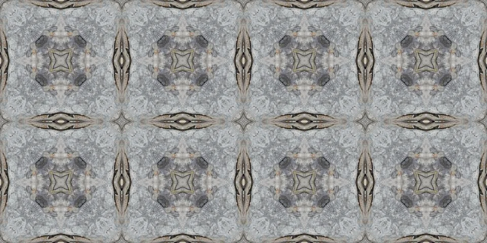 Seamless pattern of fine gray texture. Mosaic kaleidoscope Stock Illustration