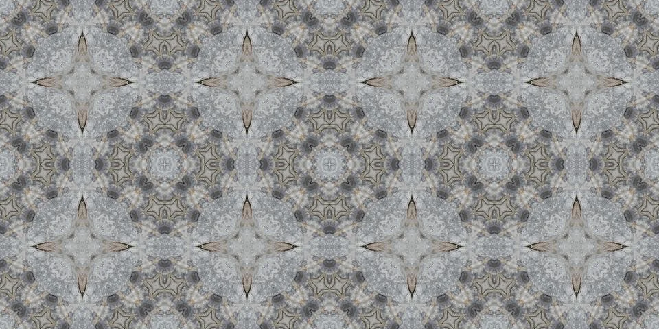 Seamless pattern of fine gray texture. Mosaic kaleidoscope Stock Illustration