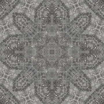Seamless pattern of fine gray texture. Mosaic kaleidoscope Stock Illustration