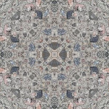Seamless pattern of fine gray texture. Mosaic kaleidoscope Stock Illustration