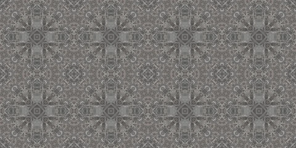 Seamless pattern of fine gray texture. Mosaic kaleidoscope Stock Illustration