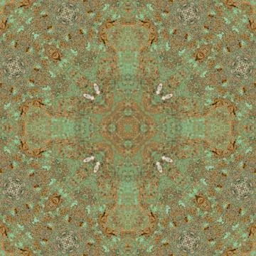 Seamless pattern of fine gray texture. Mosaic kaleidoscope Stock Illustration